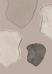 Abstract illustration. POster. Simple lines on a color background.