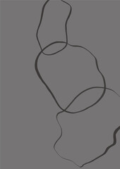 Abstract illustration. POster. Simple lines on a color background.