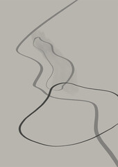 Abstract illustration. POster. Simple lines on a color background.