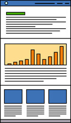 Website screen for smartphone