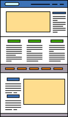 Website screen for smartphone