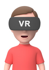 Virtual Reality Concept 3D Illustration