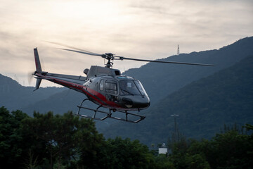 helicopter in the sky