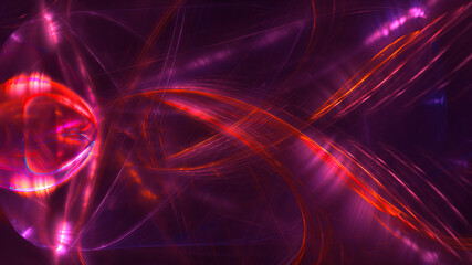 3D rendering abstract multicolor fractal light background