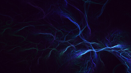 3D rendering abstract multicolor fractal light background