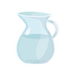 Transparent glass water jug