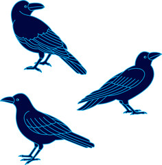 3羽のカラス