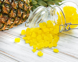Sweet pineapple succade cubes