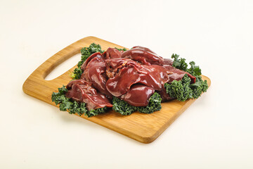Raw chicken liver for cooking