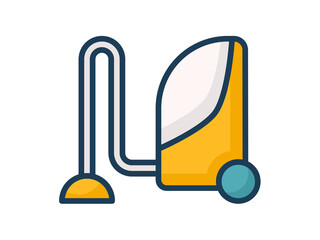 vacuum cleaner single isolated icon with filled line style
