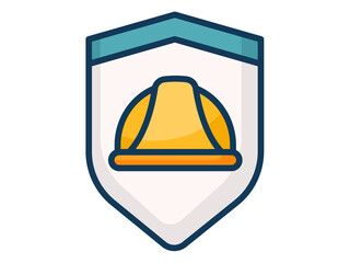 insurance labour protection shield single isolated icon with filled line style