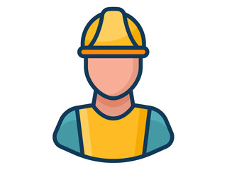 worker handyman single isolated icon with filled line style