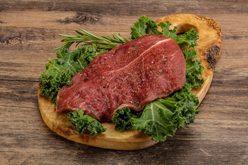 Raw beef steak for grill