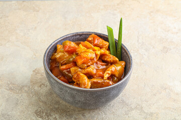 Meat goulash with vegetables