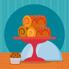 sweet rolls illustration