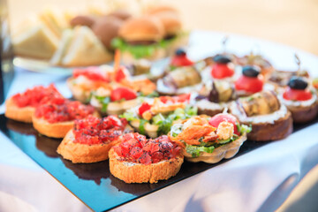 different food snacks