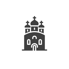 Church with domes vector icon