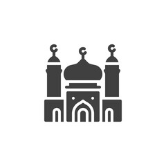 Mosque building vector icon