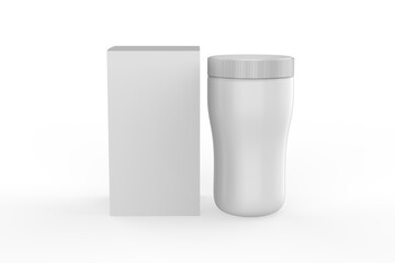 pill bottles Mockup Template of medicine package for pills, capsule, drugs. Sports and health life supplements. 3d illustration