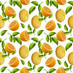 seamless pattern with lemons