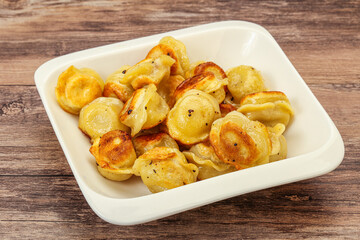 Fried russian dumpling with meat