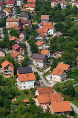 Fototapeta na wymiar Residential district of Sarajevo city at summer, BiH