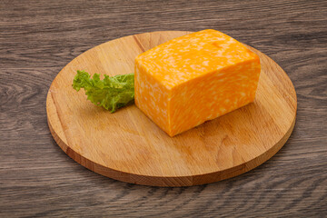 Marble cheese brick over board
