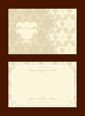 card with damask ornaments