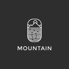  Mountain Logo Template. Vector Illustrator Ep. 10  on black background