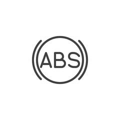 Abs dashboard indicator line icon