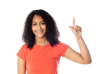 Beautiful african teenager with afro hair