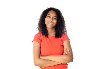 Beautiful african teenager with afro hair