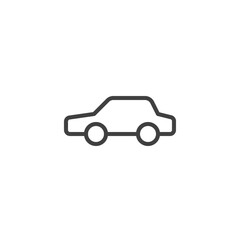 Car, transportation line icon