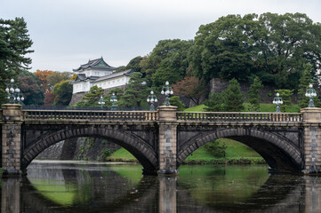 Fototapeta na wymiar The Imperial Palace in Tokyo, Japan.