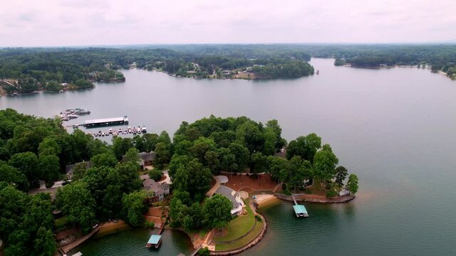 Aerial Development Along Lake Keowee