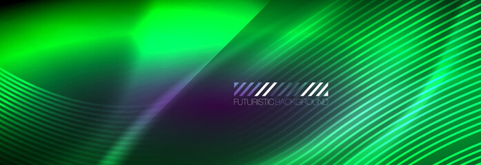 Neon dynamic beams vector abstract wallpaper background. Wallpaper background, design templates for business or technology presentations, internet posters or web brochure covers
