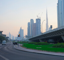 Fototapeta na wymiar Dubai city downtown, United Arab Emirates