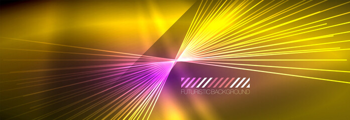 Neon dynamic beams vector abstract wallpaper background. Wallpaper background, design templates for business or technology presentations, internet posters or web brochure covers