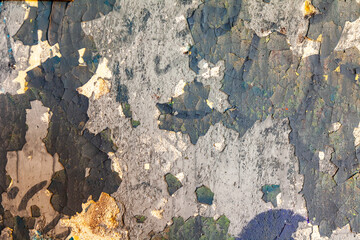 Surface of an old stone wall with plaster