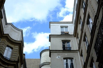 The facade of some Parisian building. May 2021, France.