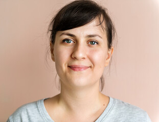 Portrait of cheerful Caucasian woman