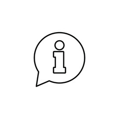 information - vector icon with chat symbol