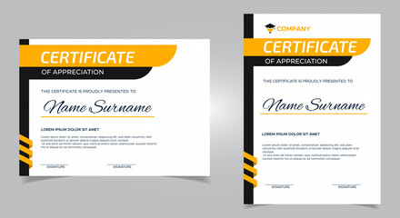 Professional diploma certificate template in premium style