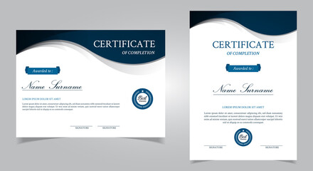 Professional diploma certificate template in premium style