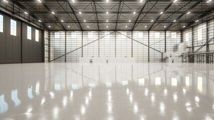 Airplane Hangar Interior 11 