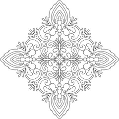 Cross for coloring. Suitable for decoration. Doodles Sketch - 435363684