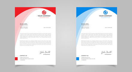 Abstract Letterhead Design Modern Business Letterhead Design Template	
