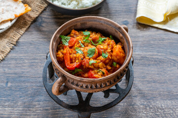 Red lentil dhal curry