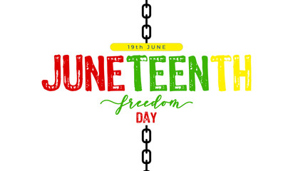 juneteenth beautiful typography poster - celebrate freedom 19th june freedom poster design