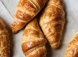 Homemade croissants food photography recipe